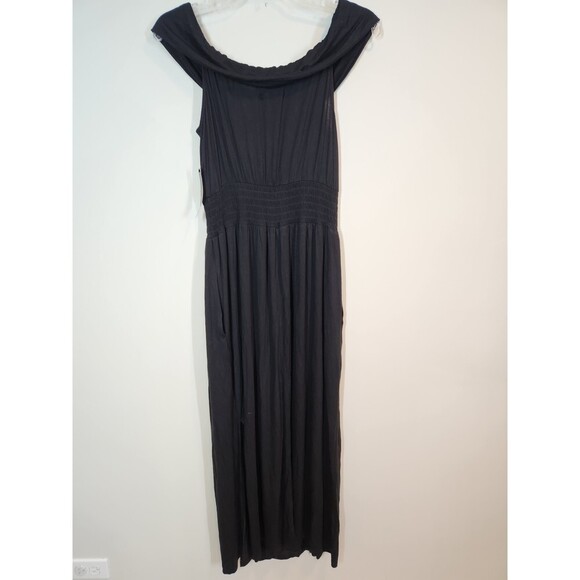 NWT new york and company NY&C black off the shoulder maxi slit dress size S - Picture 4 of 8